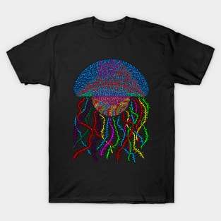 Rainbow Jellyfish - transparent background T-Shirt